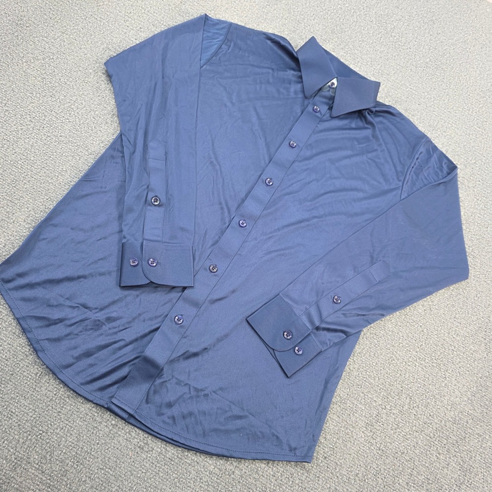 Men's Collars & Co. Dress Collar Polo‎ Shirt, Button Down, Long Sleeve, Small